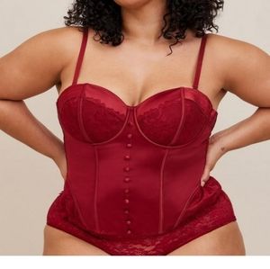 Torrid Satin and Lace Corset